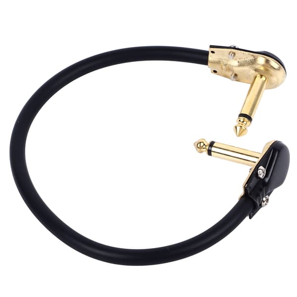 Elgitarr Effektpedalkabel Platt Patch Strömförsörjning Instrumenttillbehör Guld 30cm / 11.8in
