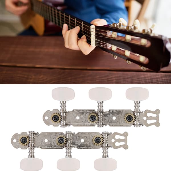 2 stk. klassiske guitarstemmere stemmeskruer knapper til musikinstrumenter
