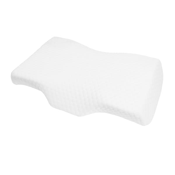 Memory Foam Cervical Kudde Ortopedisk Ventilerad Kudde för Vila, Sovrum, Vit, 52x30x10cm