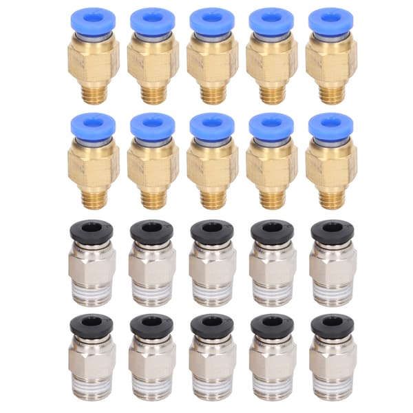 20 stk. 3D-printer pneumatisk fitting PC4-M6 PC4-10 tilbehørssæt til Creality Ender 3