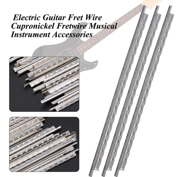 24st Elgitarr Bandtråd Cupronickel 1.89mm/0.07in B 2.8mm/0.11in H Gitarrtillbehör