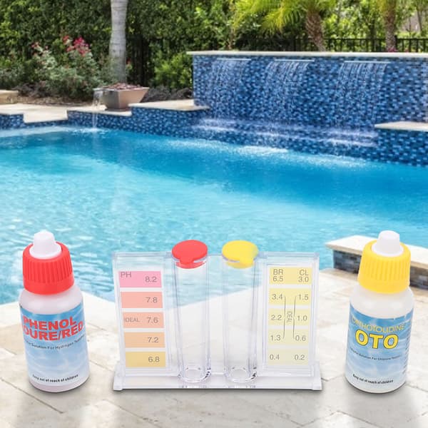 PH klor testkit vandkvalitet testboks tilbehør til swimmingpool