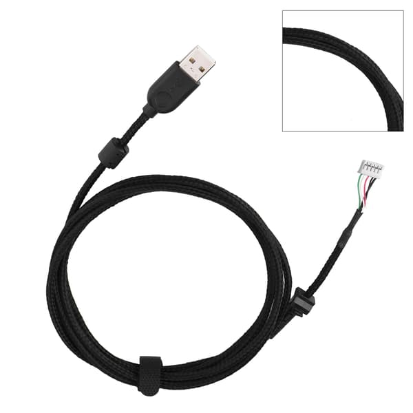 USB-museledning 2,19yd Plug & Play erstatningskabel til Logitech G502