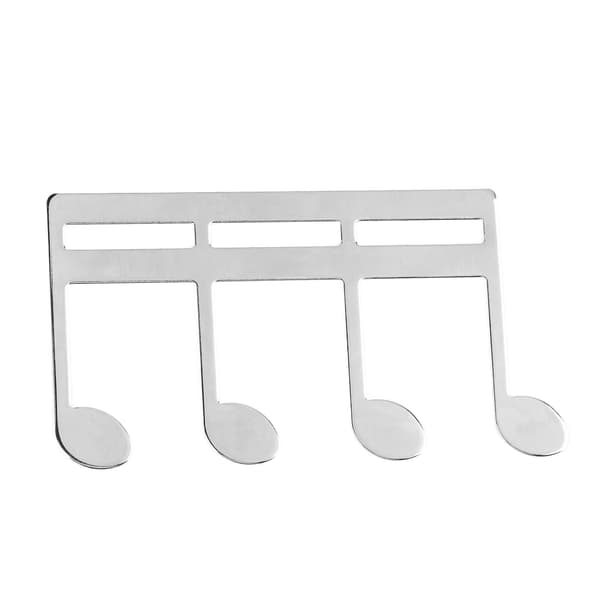 Notklämma i silvermetall | Kompakt nothållare för piano, gitarr, stativ 1-pack