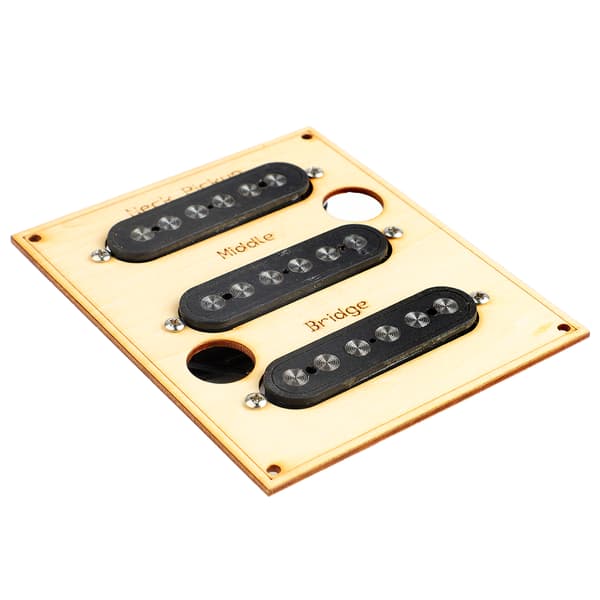 Gitarrpickup-set Svart Brusfri 6 Ljudhål Elgitarr Single Coil Pickup-set