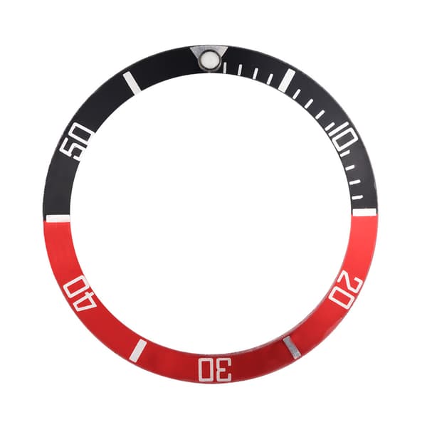 Klocka Armbandsur Aluminium Material Loop Bezel Insert Ring Ersättningsdel (Svart Röd)