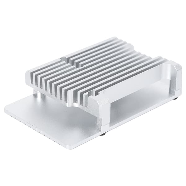 Moderkortsfodral i aluminiumlegering, hållbara elektroniska komponenter, svart för Raspberry Pi4