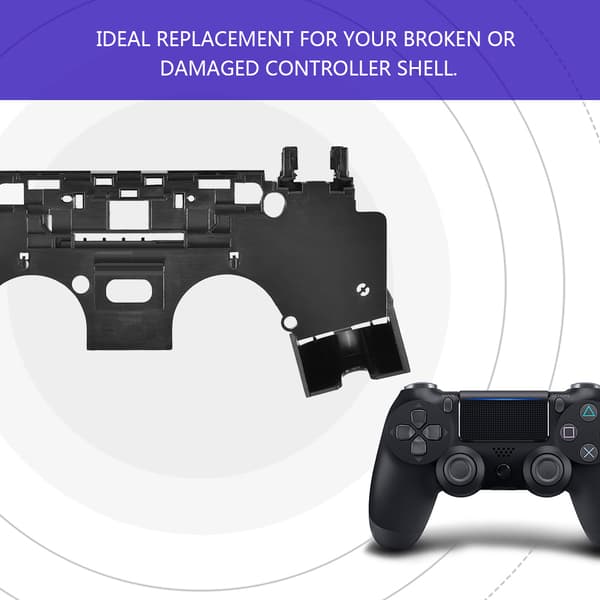 Sort plastik PS4 Controller Midterste Skalhus Udskiftningsdæksel