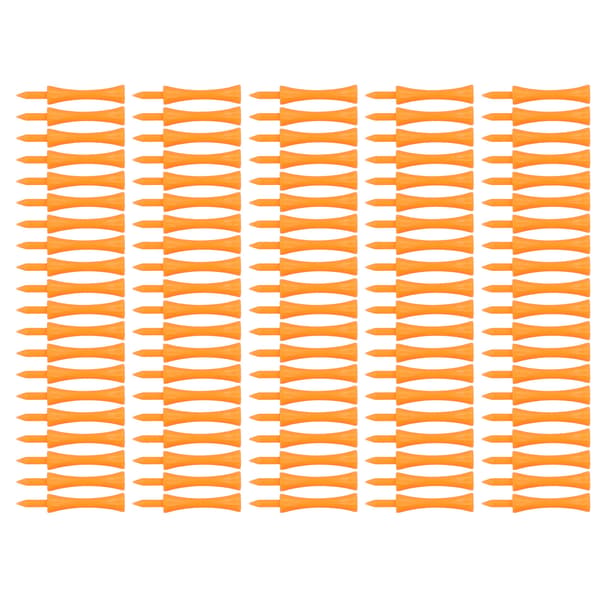 100-pack 70 mm orange plastgolfpegger, minifjäderlätt resetrapetsset för utomhusbruk