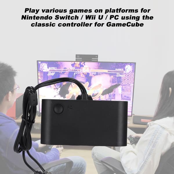 3-i-1 Controller Adapter til GameCube til Switch, Wii U, PC & Switch OLED