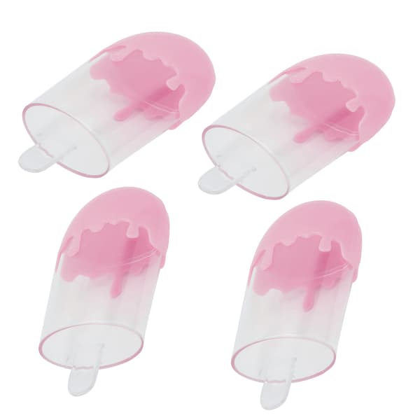 12 stk. isformede slikæsker af plastik til bryllupsfester - Pink