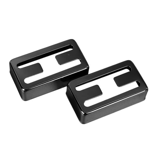 Svarta H-typ mässing elgitarr Humbucker-skydd 2-set, dubbelspole skal med hög hårdhet