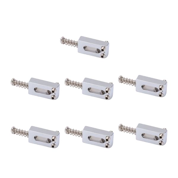 7-pack silvermetall elektrisk gitarr rullsträngsbro sadlar standardstorlek kompakt reservdel för gitarr