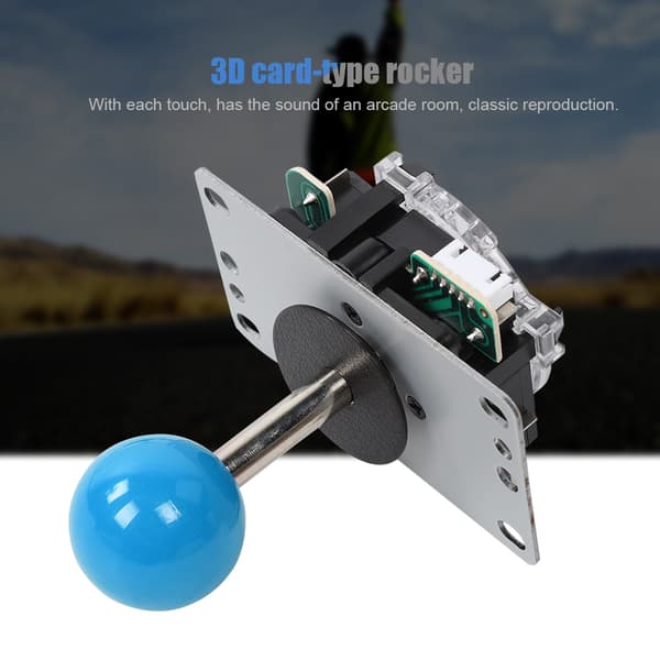 DIY Arkadjoystick & Knapp Rocker Kit för Raspberry Pi PC Spelmaskin Blå