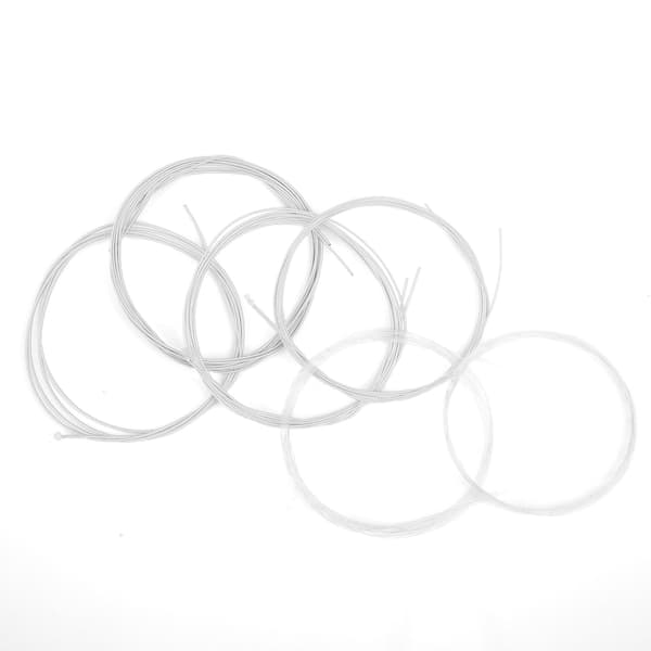 6PCS Oudsträngar Kit 1G 2D 3A 4E 5B 6F Nylon Silverpläterad Kopparlegering Reserv