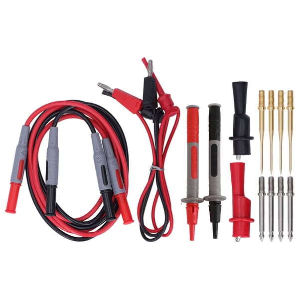 Multimeter Test Kit Anslutningskablar Testkrokar Krokodilklämmor Mätspetsar Prober Set