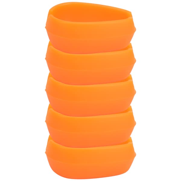 5-pak Inline Method Feeder Form Silikone, Elastisk, Ikke-giftig, Fiskemadding Værktøj til Karpe Rig, Orange