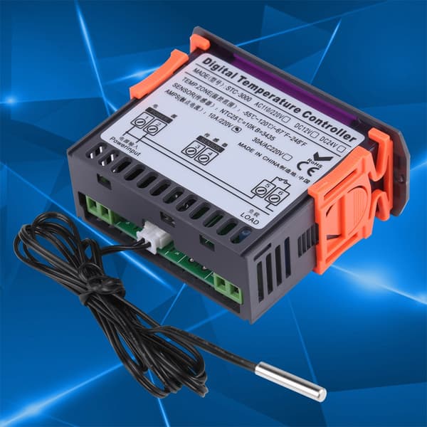 STC-3000 110V-220V Touch Digital Temperaturregulator Termostat Med Sensor (10A)