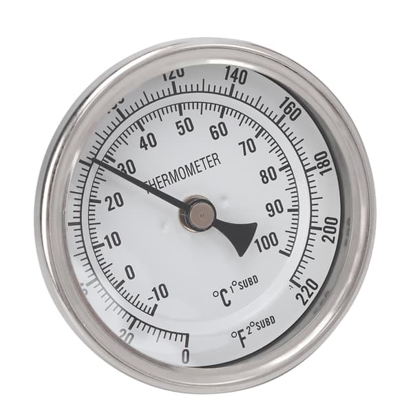 1/2\" NPT rustfrit stål grydetermometer metal urskivetermometer til ølbrygning