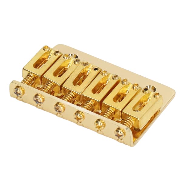 6-strängad gitarr fast sadelstall Hardtail Top Loader Järn Elgitarr Sadelstall Ersättning Guld