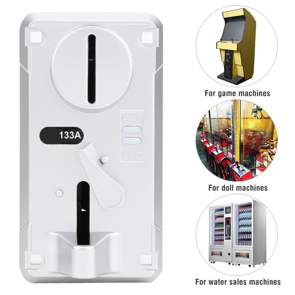 Silvermyntväljare med LED-ljus och fällbart lock för arkadspelmaskin