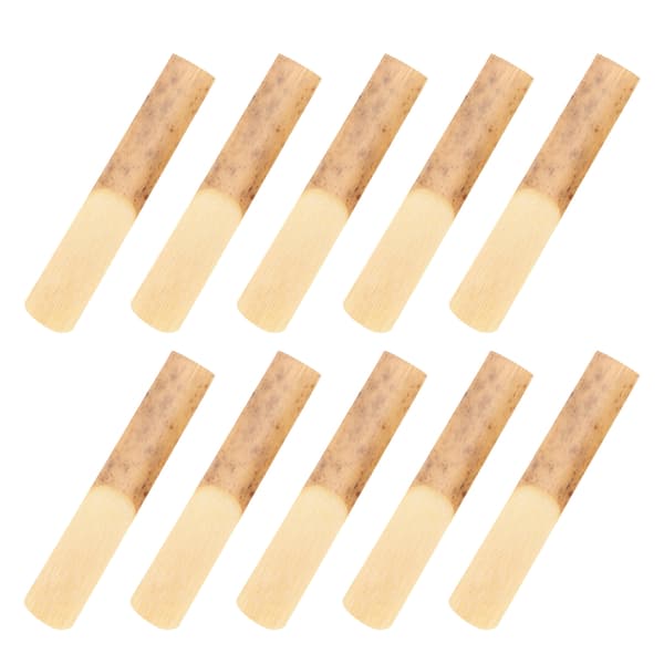 10 st bambu Bb 2.5 klarinettrör träfärg med plaströrskydd saxofondelar