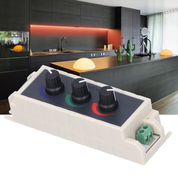 RGB-knaplysdæmper Smart LED-lysstyrkejustering 3-kanals controller DC12-24V