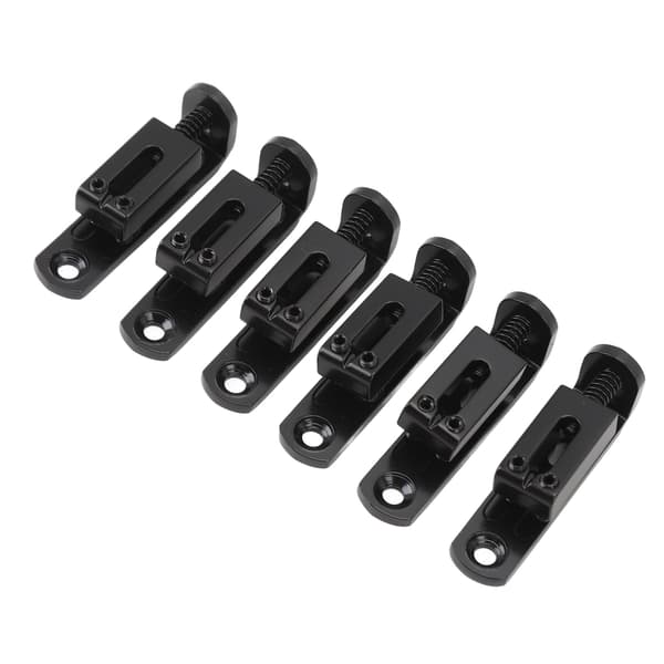 6PCS Svarta Delade Stallar i Zinklegering för Elgitarr, Reservdelar för 6-strängad Elgitarr