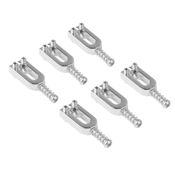 6-pack silver U-formade elgitarr tremolostall sadlar med stämskruvar, hårdvara reservdelar