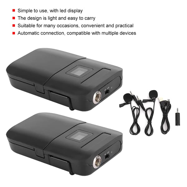 E8 Universal Clip-On Reversmikrofon Trådløst Bærbart Multifunktionelt Lydudstyr