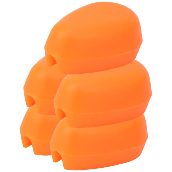 5-pak Inline Method Feeder Form Silikone, Elastisk, Ikke-giftig, Fiskemadding Værktøj til Karpe Rig, Orange