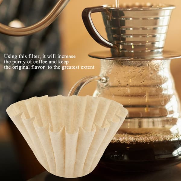 50 st engångskaffefilter i träfiber, koppbyte (L)