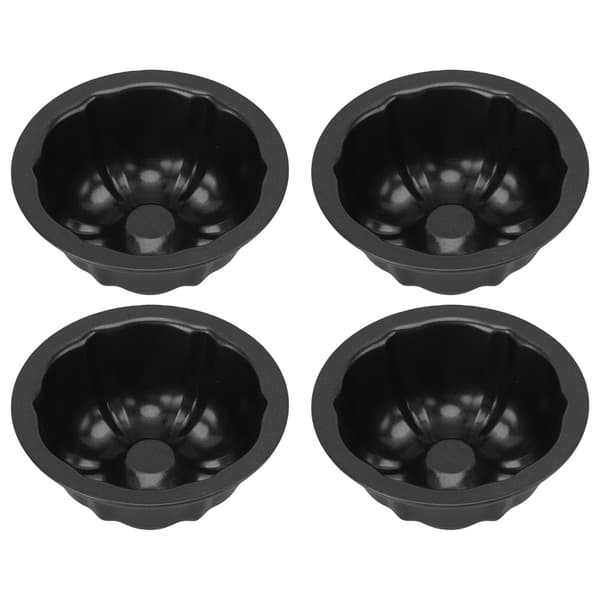 4-pak små flanforme runde budding bage non-stick 4 tommer græskarkageforme til bageri