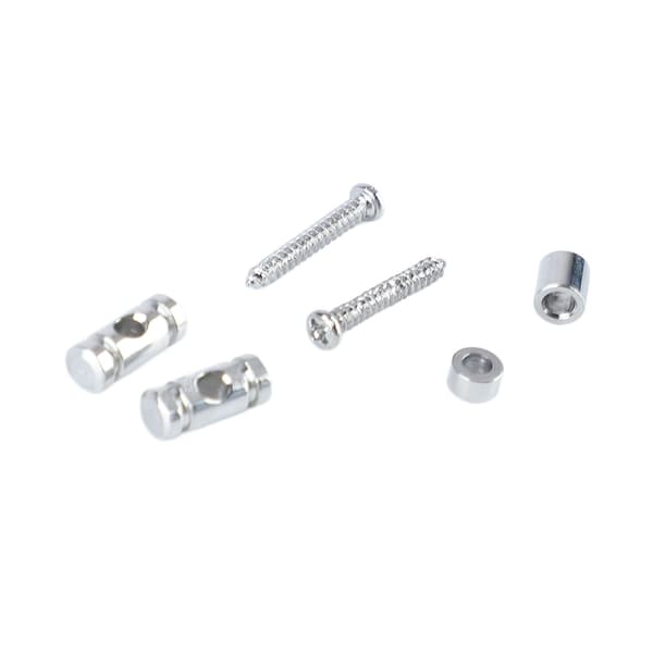 6x Elgitarr Roller Strängträd Guide Hållare Metall Silver Tillbehör