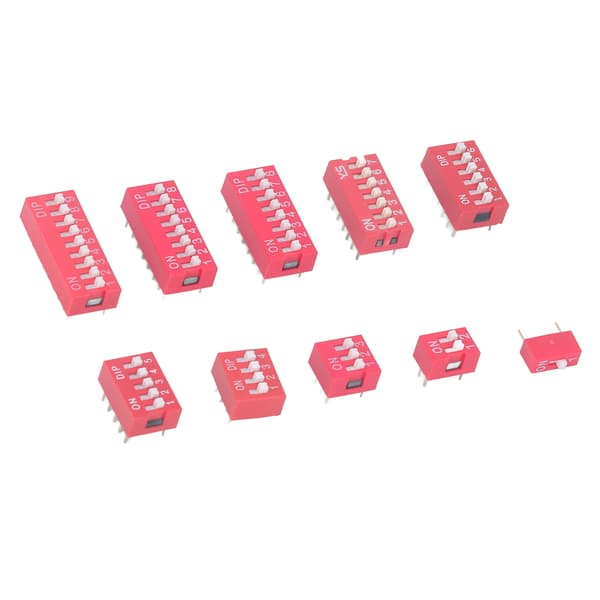 45 st Dip Switch Assorted Kit On Off Toggle 2.54mm Range 1 2 3 4 5 6 7 8 9P för kopplingsplattor