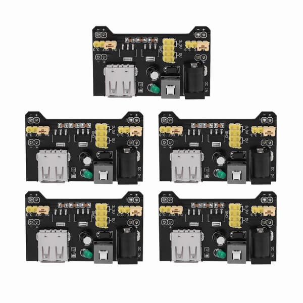 5 stk. 5V/3.3V strømforsyningskort dedikeret strømmodul til breadboard