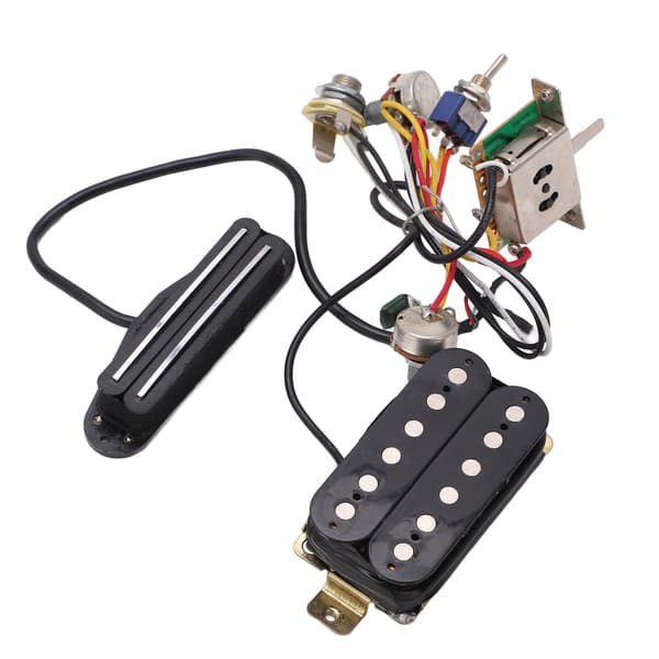 Gitarrkabelhärva Dubbel Rail Dubbel Spole Pickup Förkopplad Kabelkit Instrumentdelar