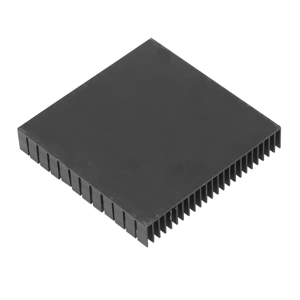 Aluminium køleplade kølermodul varmeradiatorplade CPU PCB højeffektkøling 120mmx120mmx20mm Sort