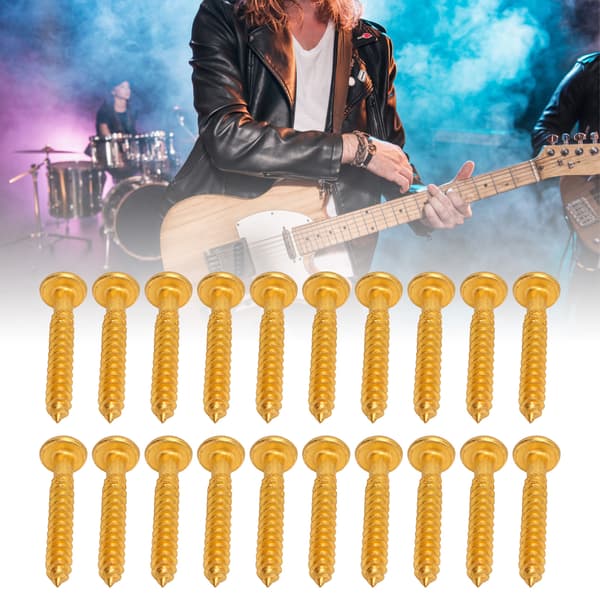 20 st Pickup Monteringsskruvar Robust Metallreservdel för Elgitarr Bas Pickup Guld