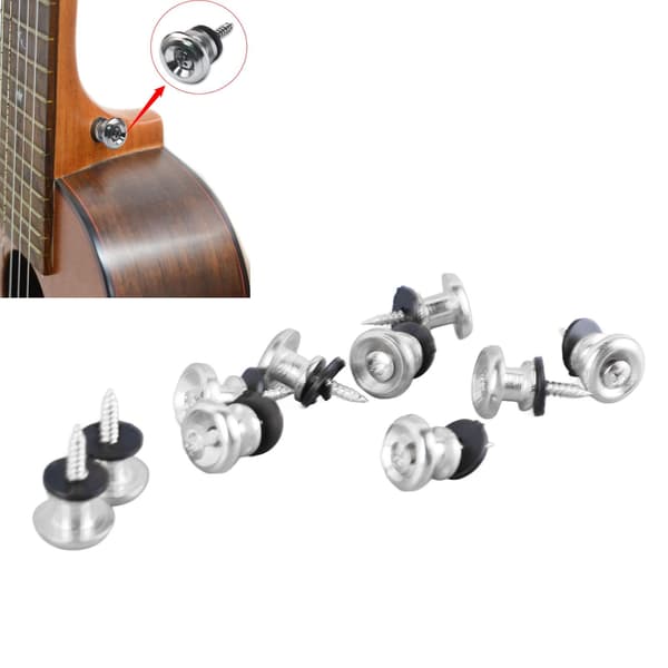 Gitarrrem Låsknappar 10-pack Svampdesign Silver Universal Rempinne för Ukulele Bas Akustisk