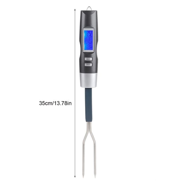 Digital BBQ Kødtermometer Gaffel Grillgaffel med LCD-display