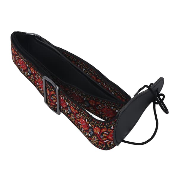 Broderad basgitarrrem Universal Extra Bred Kraftig Nylon Retro Vävd Justerbar 1 Styck