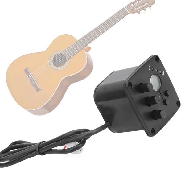 Guitar EQ Pickup E-2T 2-bånds Equalizer LCD Tuner Instrumenttilbehør