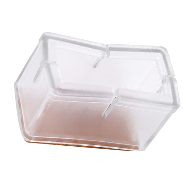 8 st / set stolsbensskydd rektangulära möbelbensskydd med gummisula (transparent)
