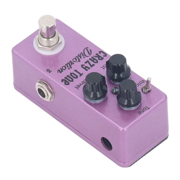 Elektrisk gitarr Distortion Stompbox Tone Distance Level Knopp Aluminiumlegering Effektpedal för Liveframträdande