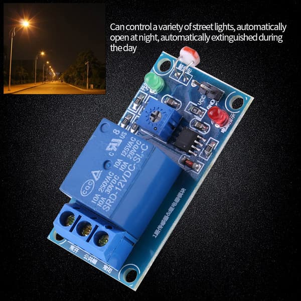 12V Stabil LDR Fotomodstand Relæ Modul Controller Lyssensor Afbryder