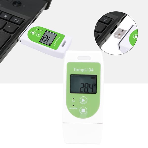 Temperaturmåler USB Temp Datalogger med PDF SCF-rapport til køleskabsbil