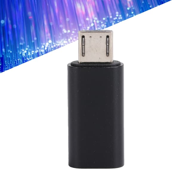 USB-C til Micro USB Adapter Konverter Hun til Han Opladningsdatakabel til Telefon (Sort)