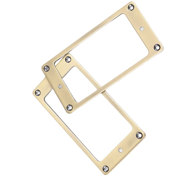 2-pack Humbucker Pickup Ram & Monteringsringar Set Zinklegering Elgitarr 2x2mm Brons Trim Gitarrtillbehör