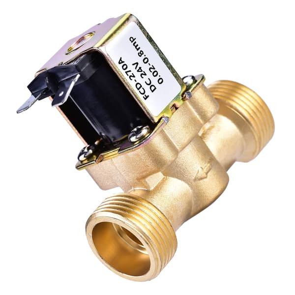 3/4\" DC 24V Normalt Lukket Magnetventil i Messing til Vandkontrol